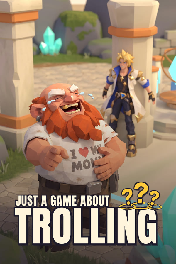 Just a Game About Trolling: the dwarf support laughing in an I love my mommy shirt while the blond ADC stands behind him